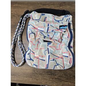Kavu Arcade Stripe Sidewinder Crossbody Bag Adjustable Strap Expendable